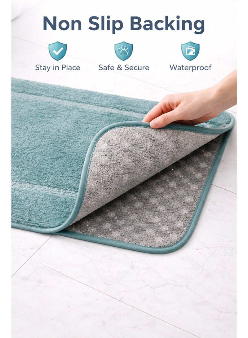 EBREEZZ Luxury 2-Piece Bathroom Mat Set – Ultra Soft & Thick Non-Slip Bath Rugs – Super Absorbent & Machine Washable (Rectangle + U-Shape) - Image 4